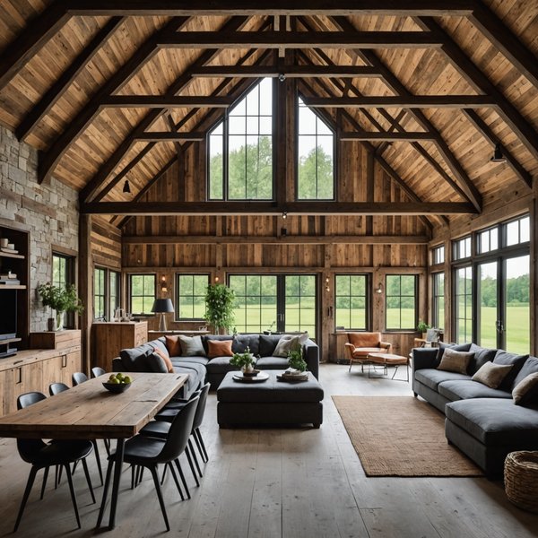 Wie kann man eine alte Scheune in einen modernen Wohnraum umwandeln?