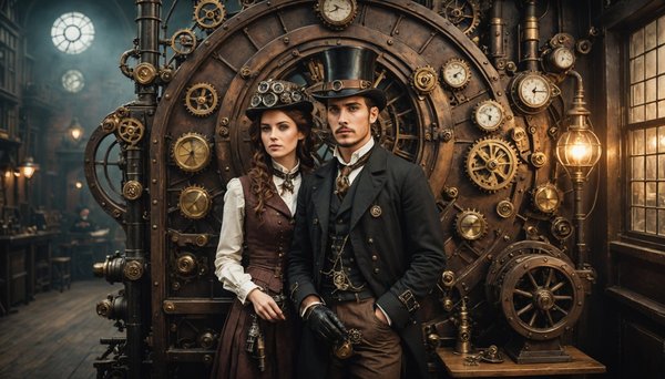 Entdecken sie die faszinierende welt des steampunk-stils